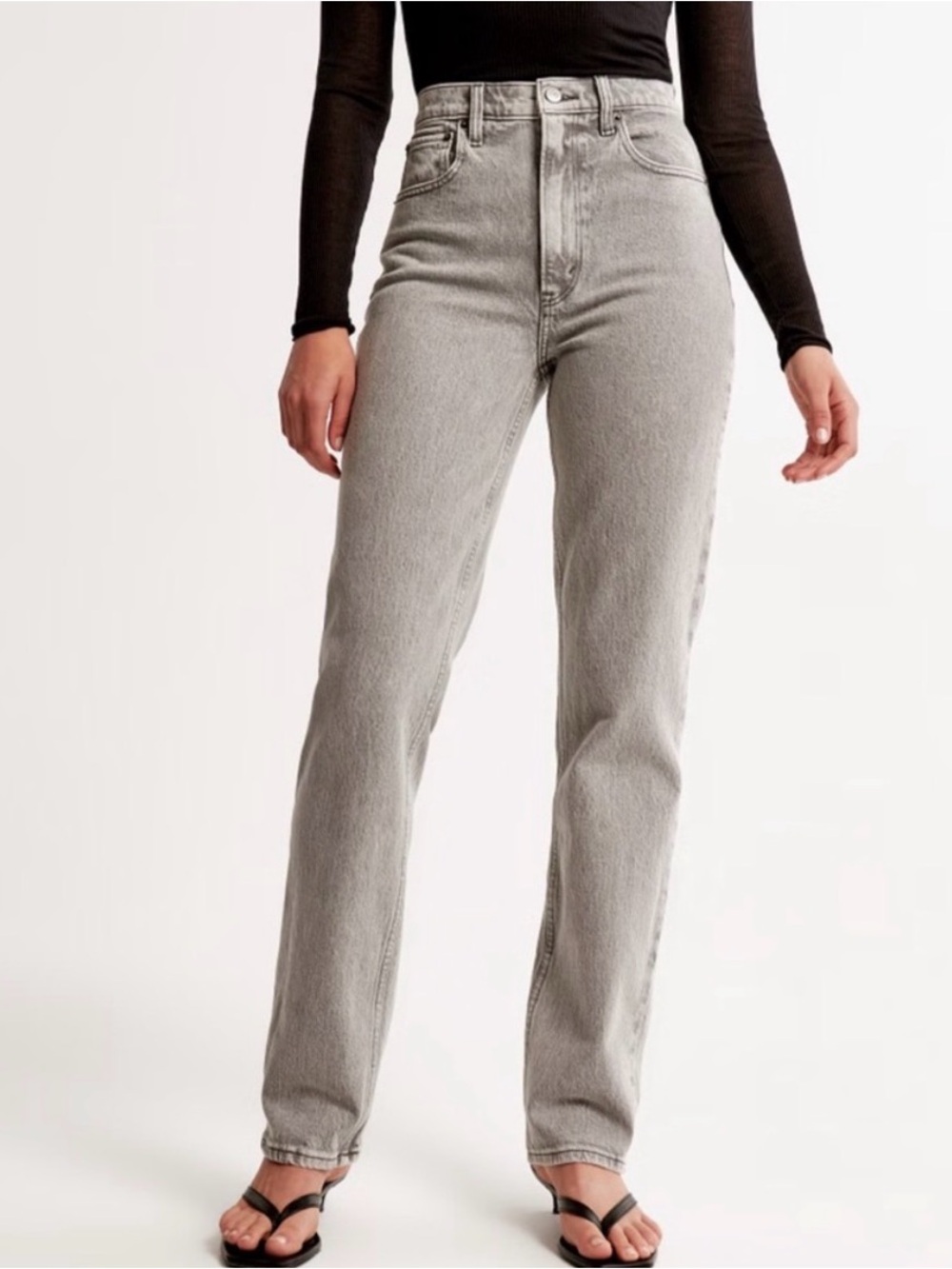 abercrombie & fitch the ‘90s straight ultra high rise | size 12/31